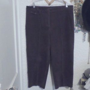 Boden Brown Corduroy Cropped Pants Size 18